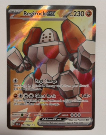 2025 Pokémon TCG Regirock ex #214/182 Destined Rivals — front
