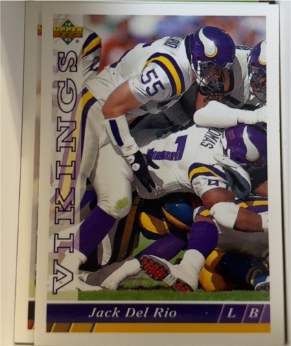 1993 Upper Deck #322 Jack Del Rio — front