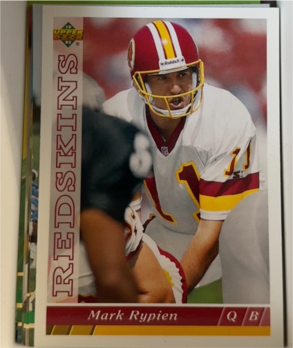 1993 Upper Deck #395 Mark Rypien Washington Redskins — front