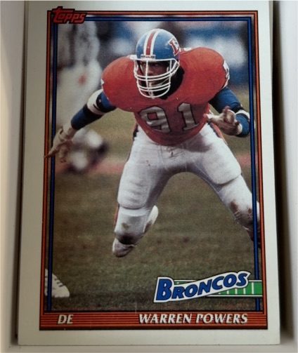 1991 Topps #561 Warren Powers Denver Broncos — front