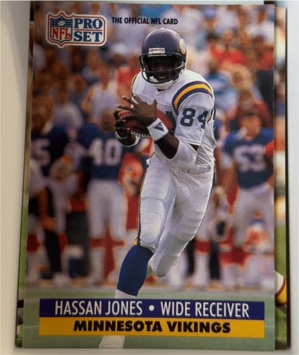 1991 Pro Set #572 Hassan Jones — front