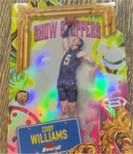 2024-25 Topps Finest #S-30 Cody Williams Show Stoppers Die-Cut — front