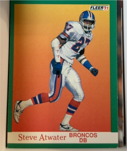 1991 Fleer #43 Steve Atwater Denver Broncos — front