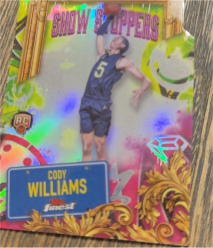 2024-25 Topps Finest #S-30 Cody Williams Show Stoppers Rookie — front