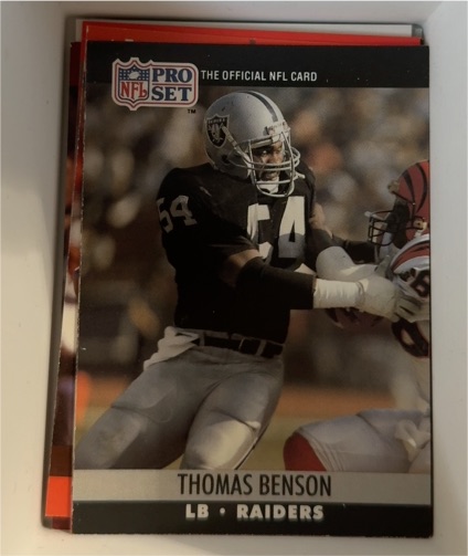 1990 Pro Set #540 Thomas Benson — front
