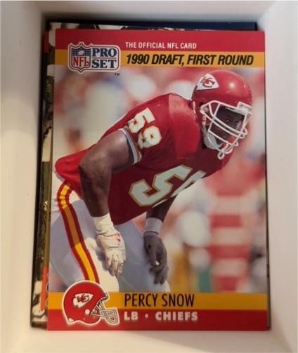 1990 Pro Set #681 Percy Snow — front