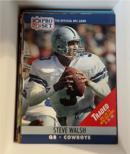 1990 Pro Set #484 Steve Walsh — front