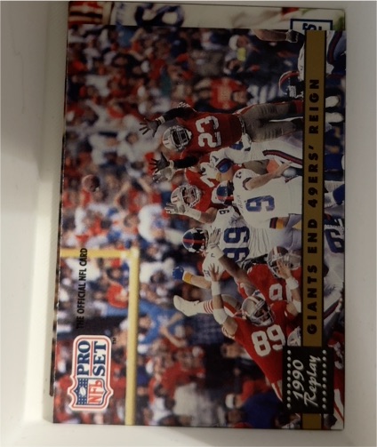 1991 Pro Set #342 Giants End 49ers' Reign Matt Bahr — front
