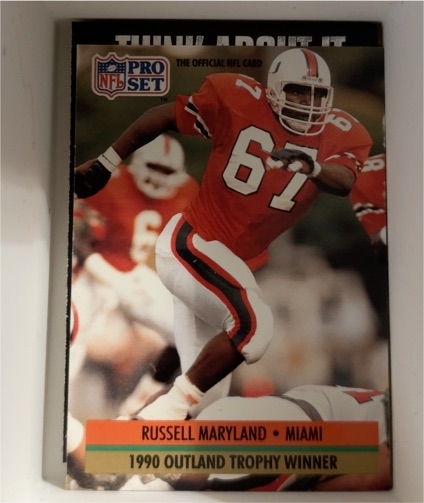 1990 Pro Set #32 Russell Maryland — front
