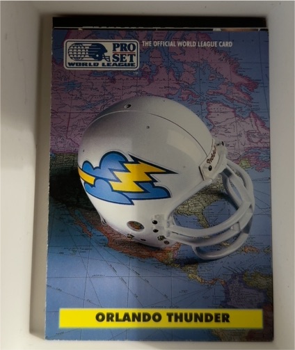 1991 Pro Set World League #7 Orlando Thunder Helmet — front