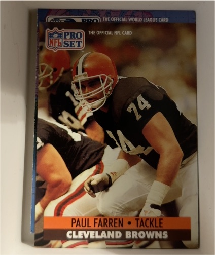 1991 Pro Set #118 Paul Farren Cleveland Browns — front