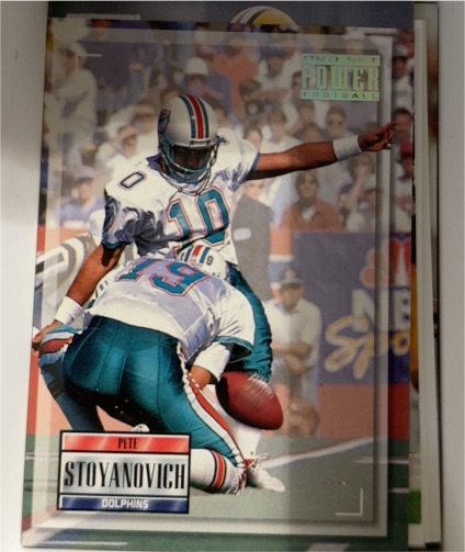 1993 Pro Set Power #10 Pete Stoyanovich — front