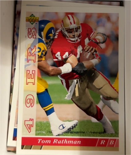 1993 Upper Deck #505 Tom Rathman — front