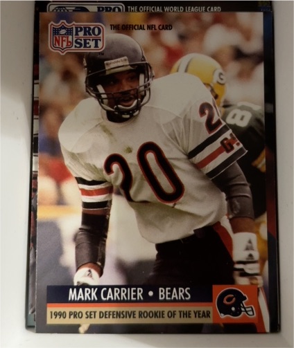 1991 Pro Set #1 Mark Carrier — front