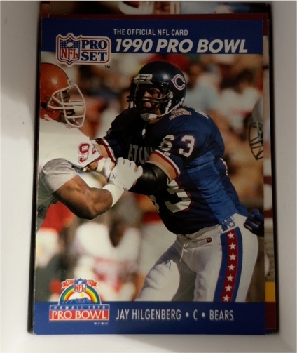 1990 Pro Set #394 Jay Hilgenberg — front