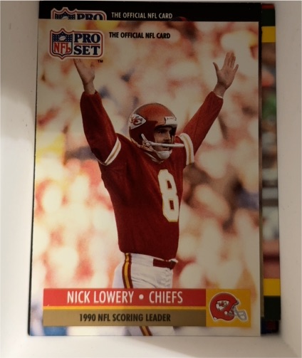 1991 Pro Set #14 Nick Lowery — front