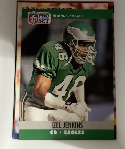 1990 Pro Set #612 Izel Jenkins — front