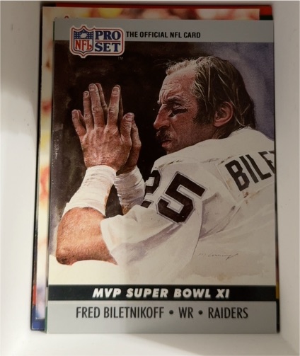 1990 Pro Set #11 Fred Biletnikoff Super Bowl MVP — front