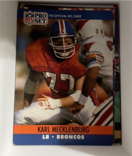 1990 Pro Set #489 Karl Mecklenburg — front