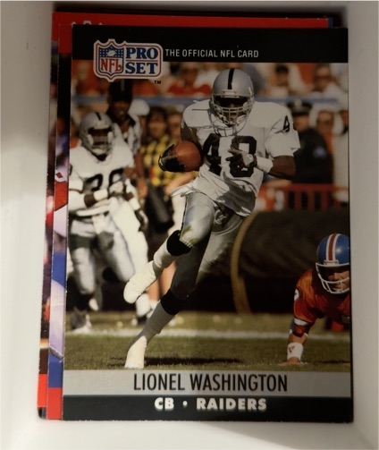 1990 Pro Set #549 Lionel Washington — front