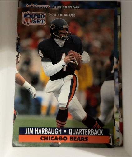 1990 Pro Set #104 Jim Harbaugh — front