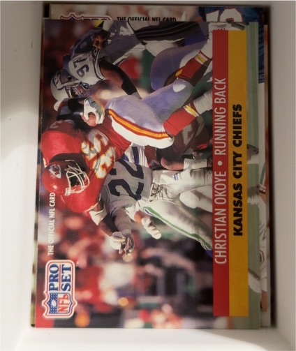 1991 Pro Set #185 Christian Okoye — front