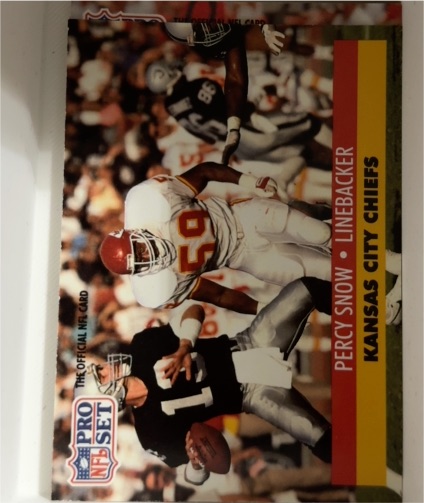 1991 Pro Set #538 Percy Snow — front