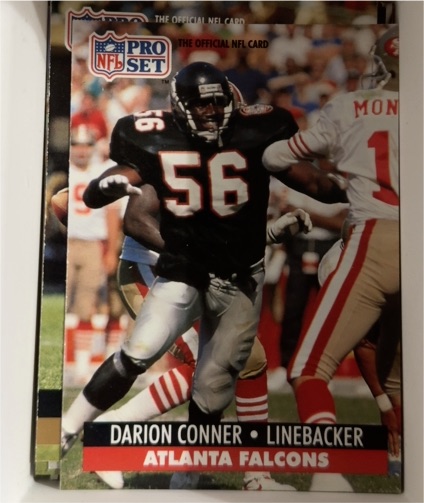 1991 Pro Set #92b Darion Conner Atlanta Falcons — front