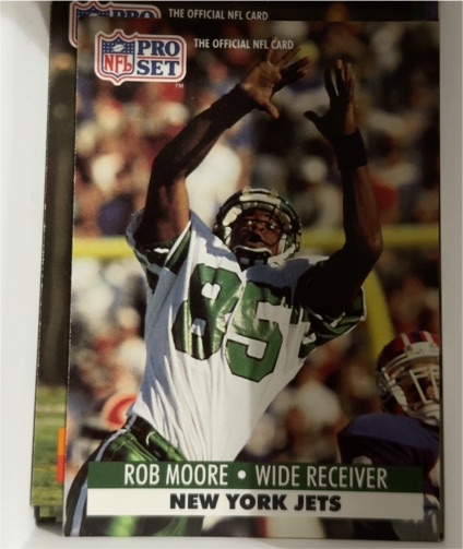 1991 Pro Set #608 Rob Moore — front