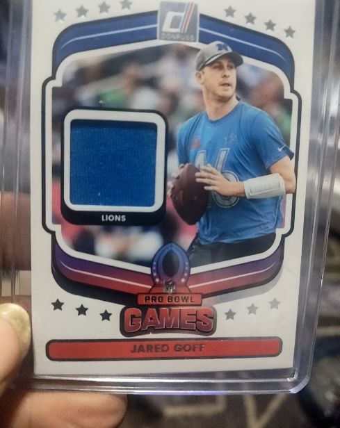 2025 Panini Donruss Pro Bowl Games Patch #PBM-JGF Jared Goff — front