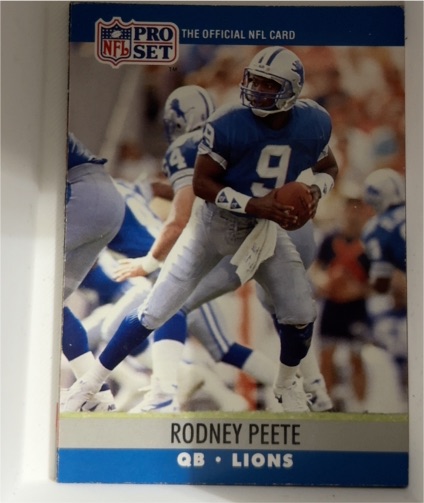 1990 Pro Set #498 Rodney Peete — front
