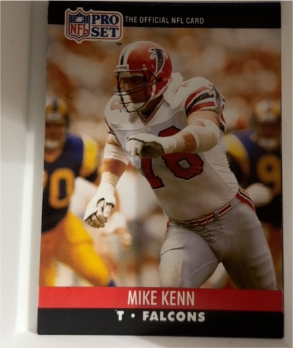 1990 Pro Set #428 Mike Kenn — front