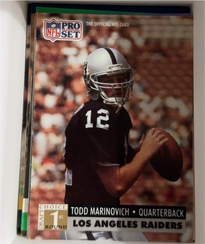 1991 Pro Set #753 Todd Marinovich — front