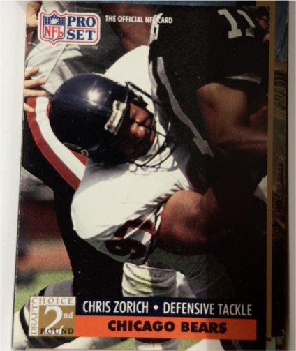 1991 Pro Set #778 Chris Zorich — front