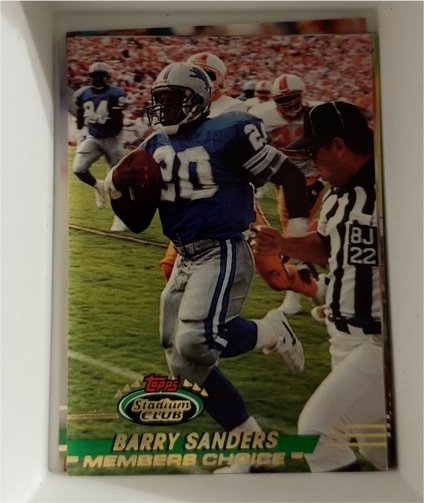1993 Topps Stadium Club #496 Members Choice Barry Sanders — front