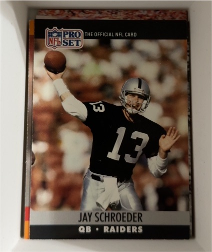 1990 Pro Set #548 Jay Schroeder — front