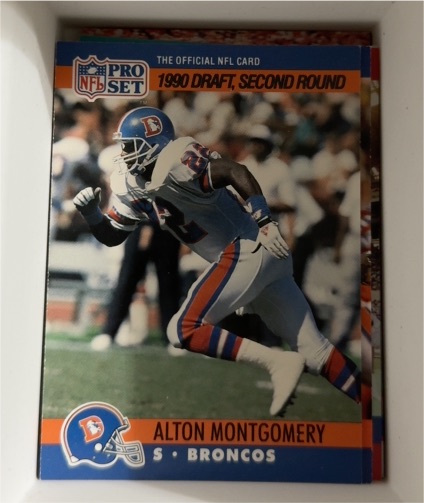 1990 Pro Set #721 Alton Montgomery — front