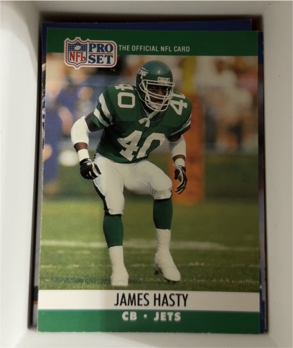 1990 Pro Set #601 James Hasty — front