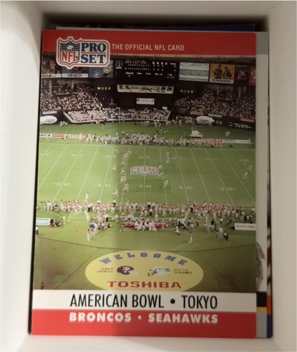 1990 Pro Set #783 American Bowl Tokyo Broncos vs Seahawks — front