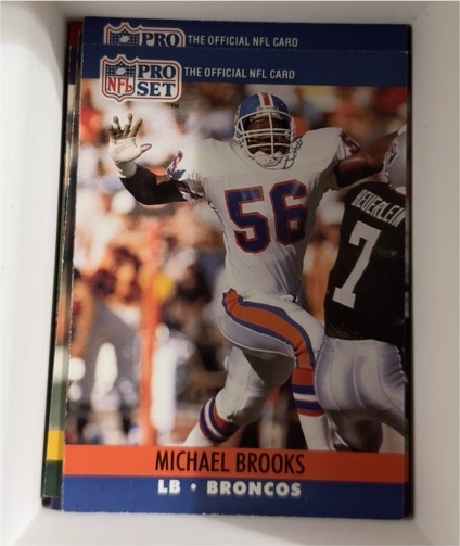 1990 Pro Set #485 Michael Brooks — front
