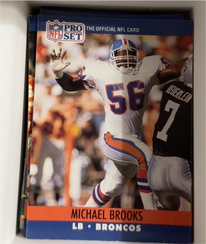 1990 Pro Set #485 Michael Brooks — front