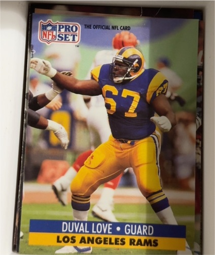 1990 Pro Set #67 Duval Love — front