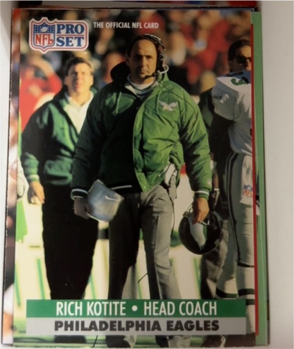 1991 Pro Set #261 Rich Kotite Philadelphia Eagles — front