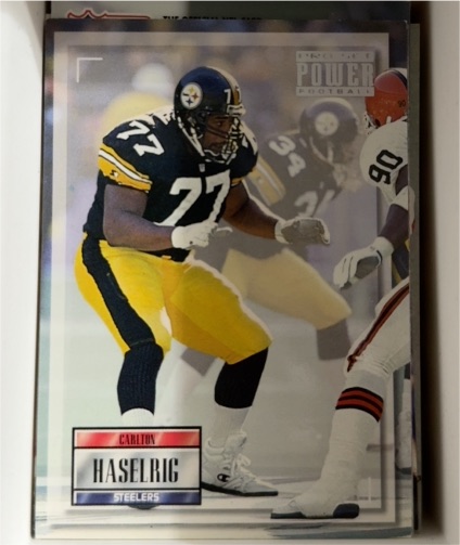 1993 Pro Set Power #77 Carlton Haselrig — front