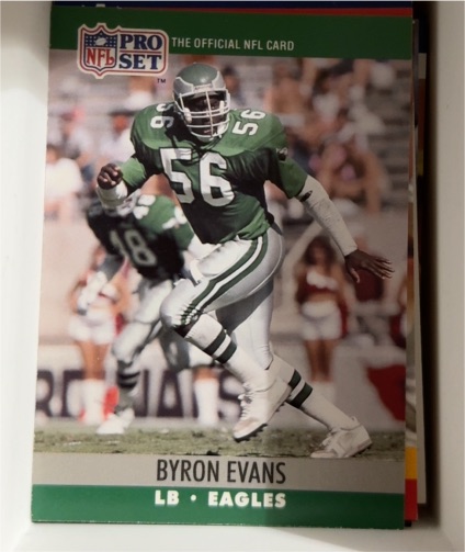 1990 Pro Set #601 Byron Evans — front