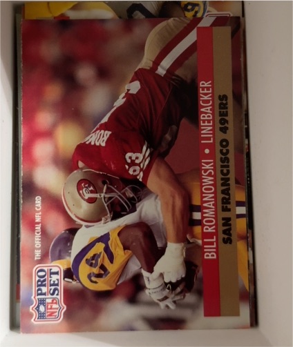 1991 Pro Set #655 Bill Romanowski — front