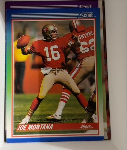 1990 Score #1 Joe Montana — front