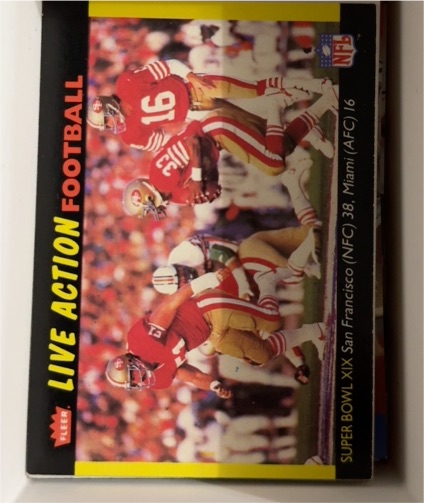 1987 Fleer Team Action #16 Super Bowl XXI San Francisco 49ers vs Miami Dolphins — front