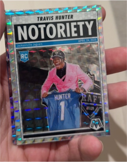 2025 Panini Mosaic #12 Travis Hunter Notoriety — front