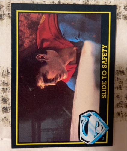 1983 Topps Superman III #20 Slide to Safety — front